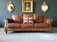 116. Chesterfield Leather Vintage 3 Seater Club Tan Brown Sofa DELIVERY AV