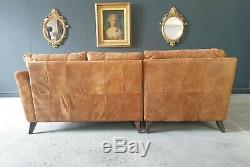 12. Superb Vintage tan 4 Seater Chesterfield Corner Sofa Delivery Avail