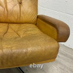 1970s Vintage De Sede DS-35 Swivel Lounge Chair in Cognac leather /2