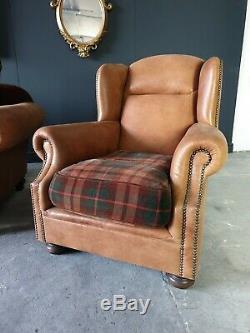 28. John Lewis Tetrad Leather & Fabric 3 Seater & Armchair Sofa Tan RRP £3000