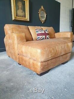 2. Superb Leather Vintage tan 3 Seater Corner Sofa Delivery Available