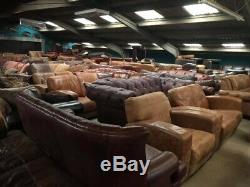 3 Seater Sofa Tan Leather vintage distress RRP £1950