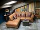 4/5 Seater Corner sofa Tan Leather vintage distress RRP £3K