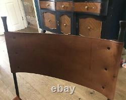 4 X Retro Real Tan Leather & Cast Iron Dining Room Chairs John Lewis Designer