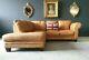 605. Vintage Tan 4 Seater Leather Club Corner Sofa DELIVERY AVAIL