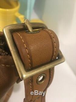 70s Vtg BONNIE CASHIN for MEYERS Brit Tan Leather KISSLOCK Shoulder Bucket Bag