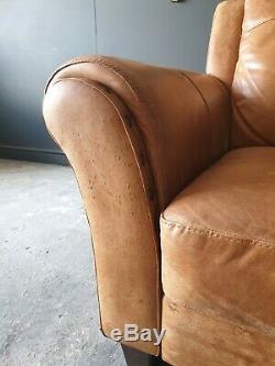 84. Chesterfield Leather Vintage 3 Seater Club Tan Brown Sofa DELIVERY AV