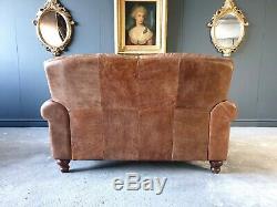 910. Chesterfield Tan Brown Leather Vintage 2 Seater DELIVERY AVAILABLE