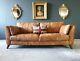 918. Chesterfield Leather Vintage 3 Seater Club Tan Brown Sofa DELIVERY AV