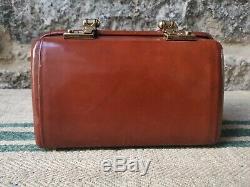 A Vintage Tan Leather Gladstone Bag by Revelation