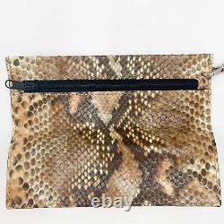 Antonio Barbato Vintage Tan Snakeskin Leather Cylinder Bag