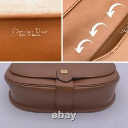 Authentic Christian Dior Vintage Beige Tan Leather Box Shoulder Bag