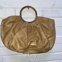 Authentic Galliano Dior Babe Tote Bag & Clutch Tan Leather Y2K Vintage