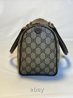 Authentic Gucci Boston Bag GG Accessory Collection Vintage Tan Brown Green Red