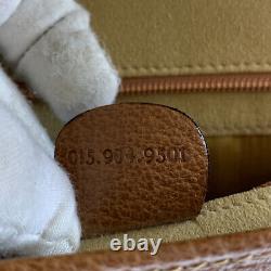 Authentic Gucci Vintage Tan Beige Leather 1 Compartment Briefcase Work Bag