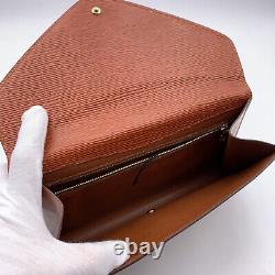 Authentic Louis Vuitton Vintage Tan Epi Leather Art Deco MM Clutch Bag