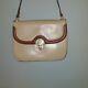 Authentic Paolo Gucci Tan and Brown Leather Shoulder Bag Crossbag Purse Vintage