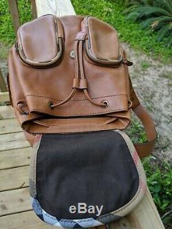 Authentic Vintage Burberry Tan Soft Leather Backpack