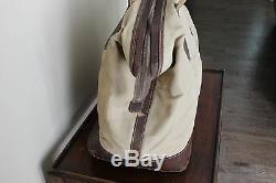 Authentic Vintage GUCCI Tan Duffel Travel Bag Carry On Luggage Unisex Rare