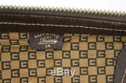 Authentic Vintage GUCCI Tan Duffel Travel Bag Carry On Luggage Unisex Rare