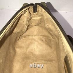 Authentic Vintage Gucci GG Supreme Canvas Brown/Tan Crossbody Barrel Satchel Bag