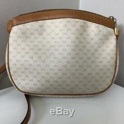 Authentic Vintage Gucci Tan & Cream Logo Crossbody Bag Purse & Original Dust Bag