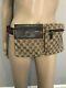 Authentic Vintage Gucci logo tan fanny belt bag red and green strap