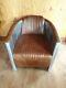 Aviator Pilot Chairs Vintage Distressed Tan & matching table