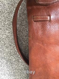BIJOLA Italy 80s Vintage Beautifully Aged Tan Leather Shoulder Bag Unisex