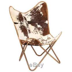 BKF Sling Butterfly Chair Vintage Retro Armchair Cow Tan Leather Accent Seater