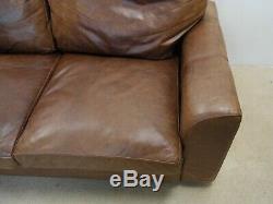 BROWN LEATHER 2 SEATER SOFA BY HALO THE VINTAGE TANNING COMPANY read details