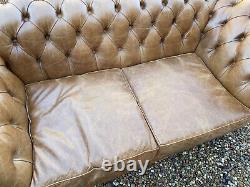 Beautiful Chesterfield OldBoot Tan Leather 2.5 Seater Sofa