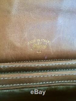 Beautiful & Rare Vintage Gucci 1955 Horsebit Tan Leather Crossbody Shoulder Bag
