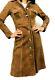 Beautiful Vintage Gucci Runway Tan Suede Leather Trench Jacket Coat Sz 46 IT