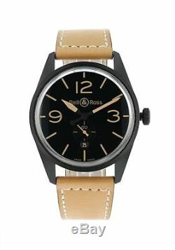 Bell & Ross Vintage Tan Leather Strap Men's Automatic 41mm Watch BR-123 Heritage