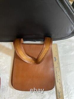 Bonnie cashin For Meyers Rare Vintage British Tan Leather Flat Body Bag
