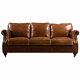 Brand New Vintage Tan Leather 3 Seater Sofa Settee HZH003 Coach House