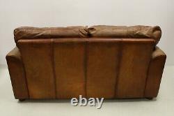 Brown Leather 2 Seater Sofa By Halo The Vintage Tanning Company