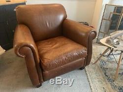 Brown Tan Leather Armchair Chair