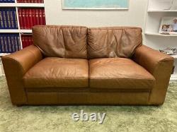 Brown leather 2 Seater sofa By Halo The Vintage Tanning Company