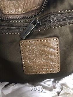 Burberry Vintage Tan Leather Heritage Grain Satchel Bag
