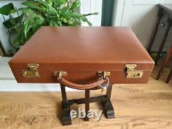 CHENEY ENGLAND Leather Leather Briefcase Vintage Antiqu Tan Brown Office Travel