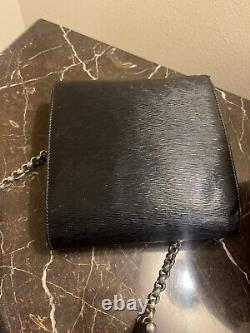 CHLOE Vintage Leather Gold Chain Black Shoulder Bag