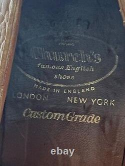 CHURCHS Custom Grade Derby Shoes Brown Tan UK 8.5 Camel Leather RARE VINTAGE