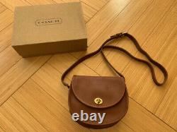 COACH 9981 Vintage Watson Leather Saddle Flap Tan Gold Crossbody Bag