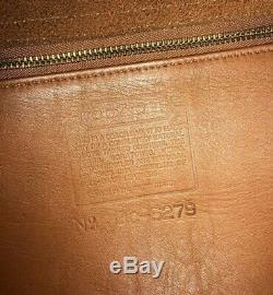 COACH LRG Vintage British Tan Leather Kensington Messenger Briefcase #5279