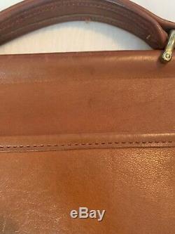 COACH Tan Iconic Willis Top Handle Leather Crossbody Bag 0835-210 Vintage