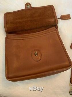 COACH Tan Iconic Willis Top Handle Leather Crossbody Bag 0835-210 Vintage
