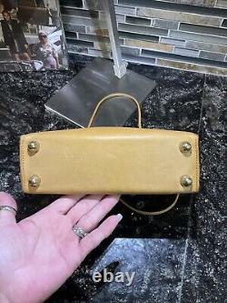 COACH Vintage BONNIE CASHIN Carry Leather Kisslock Mini Tote Handbag Tan