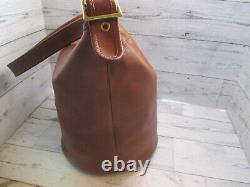 COACH Vintage British Tan Leather Large Duffle Sac Shoulder Bag #9085 EVC